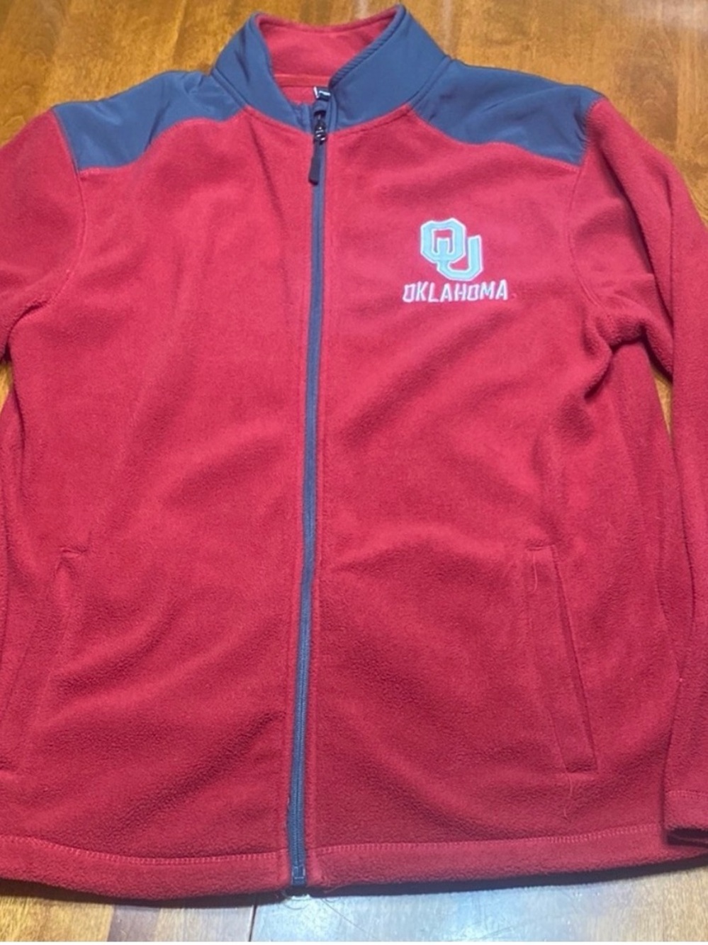 Colosseum OU Medium Maroon Fleece Full-Zip Jacket